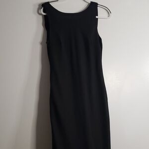 Jessica Black Sleeveless Maxi Dress Scoop Back Sheath 19"+stretch